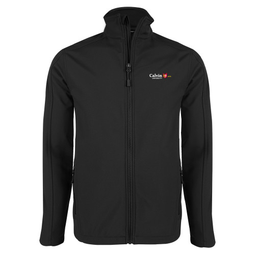  Black Softshell Jacket - University Logo 1876 Horizontal