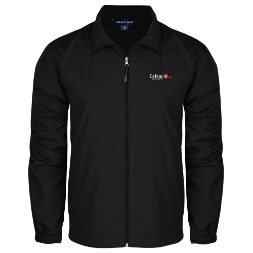  Black Full Zip Wind Jacket - University Logo 1876 Horizontal