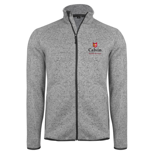  Grey Heather Sweater Fleece Jacket - Health Services