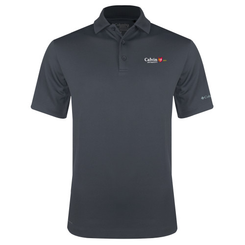  Columbia Charcoal Omni Wick Drive Polo - University Logo 1876 Horizontal