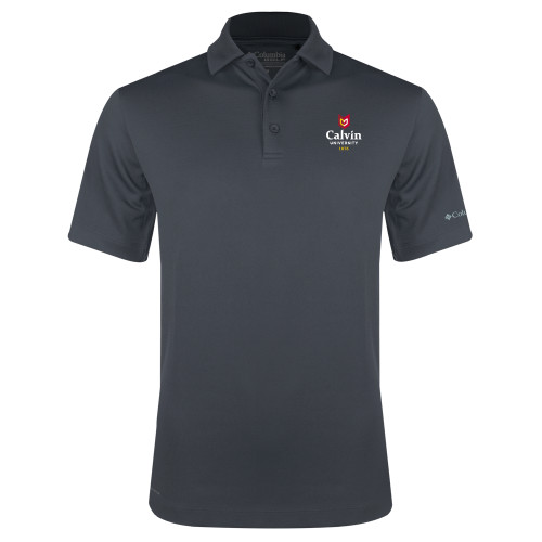  Columbia Charcoal Omni Wick Drive Polo - University Logo 1876 Vertical