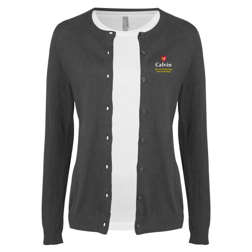  Womens Charcoal Cardigan Sweater - Speech Pathology and Audiology