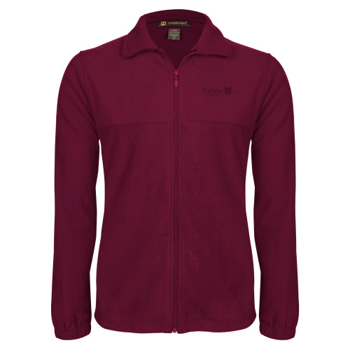  Maroon Fleece Full Zip Jacket - University Logo 1876 Horizontal
