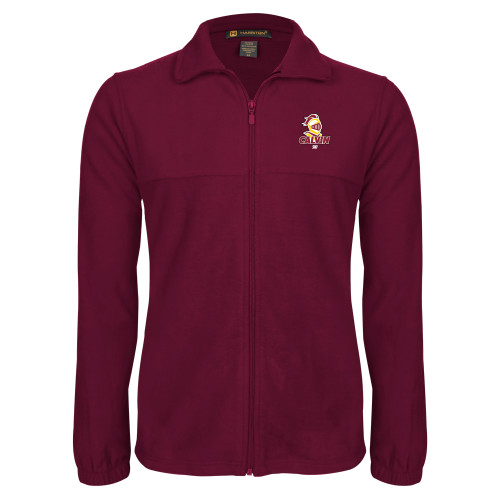  Maroon Fleece Full Zip Jacket - Calvins Ski Stacked