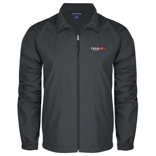  Charcoal Full Zip Wind Jacket - University Logo 1876 Horizontal