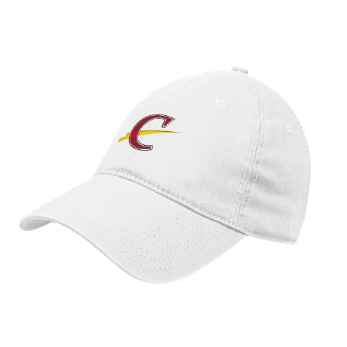  White Unstructured Adjustable Low Profile Hat - Athletic C