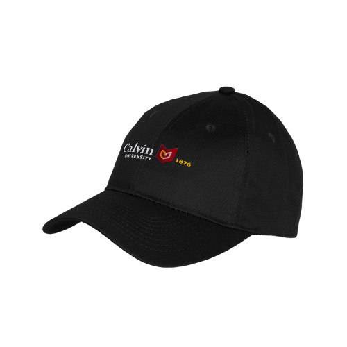  Youth Black Pro Style Hat - University Logo 1876 Horizontal