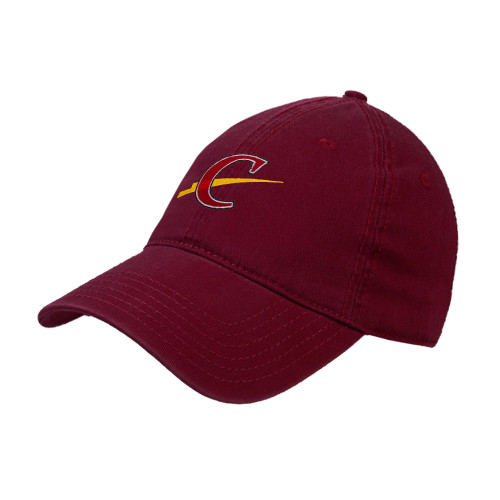  Maroon Unstructured Adjustable Low Profile Hat - Athletic C