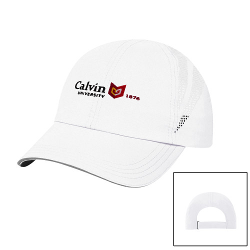  White Performance Cap - University Logo 1876 Horizontal