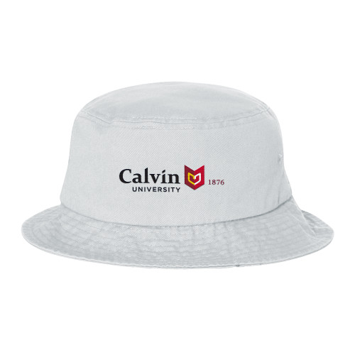  Sportsman White Bucket Hat - University Logo 1876 Horizontal