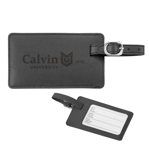  Neoskin Black Luggage Tag - University Logo 1876 Horizontal - 150th Anniversary Engraved