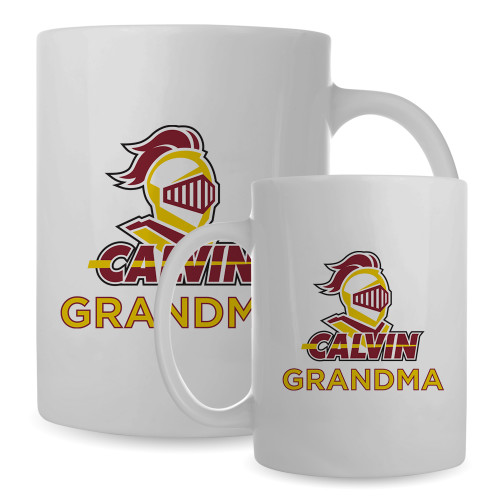  Full Color White Mug 15oz - Grandma Knight Calvin