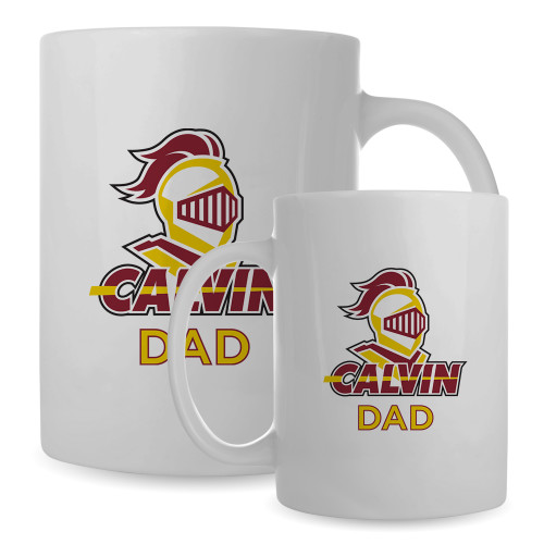 Dad Full Color White Mug 15oz - Dad Knight Calvin