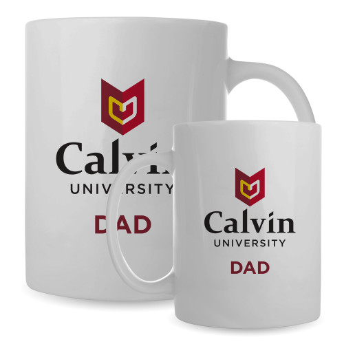  Dad Full Color White Mug 15oz - Dad University Logo Vertical