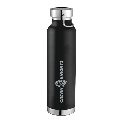  Thor Copper Vacuum Insulated Black Bottle 22oz - Calvin Knights One Line Engraved
