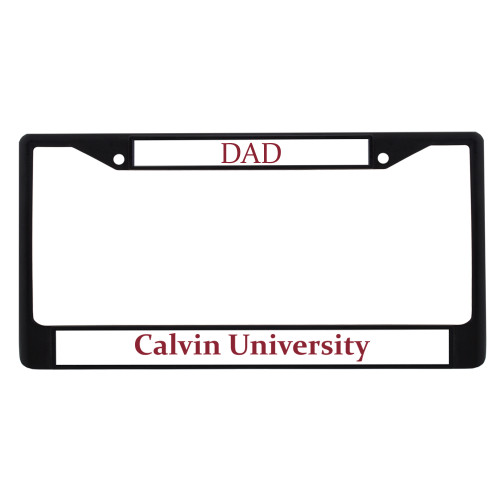  Dad Metal License Plate Frame in Black - Calvin Knights One Line