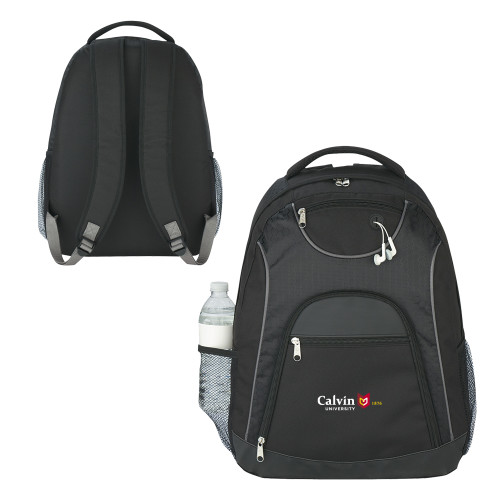 The Ultimate Black Computer Backpack - University Logo 1876 Horizontal