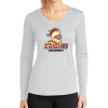 Thumbnail image for  Womens White Performance Long Sleeve V Neck Shirt
