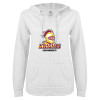 Thumbnail image for  ENZA Womens White V Notch Raw Edge Fleece Hoodie
