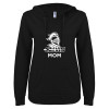 Thumbnail image for  ENZA Womens Black V Notch Raw Edge Fleece Hoodie