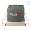 Thumbnail image for  Split Recycled Cotton Natural/Black Drawstring Bag