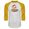 Thumbnail image for  White/Gold Raglan Baseball T Shirt