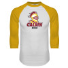 Thumbnail image for  White/Gold Raglan Baseball T Shirt