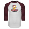 Thumbnail image for  White/Maroon Raglan Baseball T Shirt