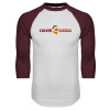 Thumbnail image for  White/Maroon Raglan Baseball T Shirt