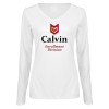 Thumbnail image for  Womens White Long Sleeve V Neck Tee 