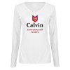 Thumbnail image for  Womens White Long Sleeve V Neck Tee 