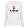 Thumbnail image for  Womens White Long Sleeve V Neck Tee 