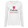 Thumbnail image for  Womens White Long Sleeve V Neck Tee 
