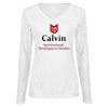 Thumbnail image for  Womens White Long Sleeve V Neck Tee 