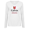 Thumbnail image for  Womens White Long Sleeve V Neck Tee 