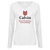 Thumbnail image for  Womens White Long Sleeve V Neck Tee 
