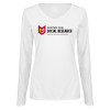 Thumbnail image for  Womens White Long Sleeve V Neck Tee 