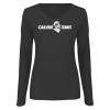 Thumbnail image for  Womens Dark Heather Long Sleeve V Neck Tee 