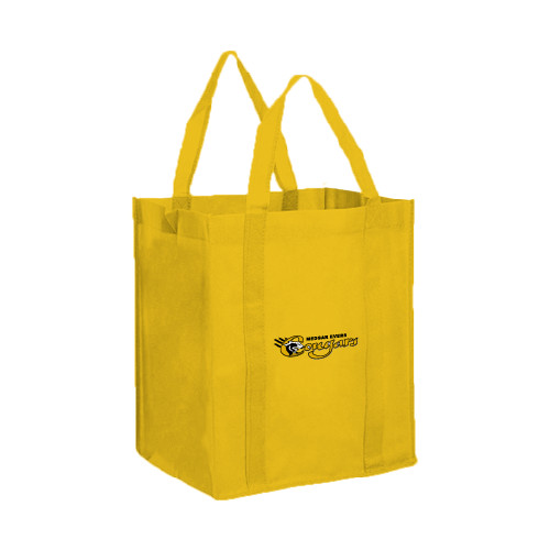 College Non Woven Gold Grocery Tote-Medgar Evers Cougars