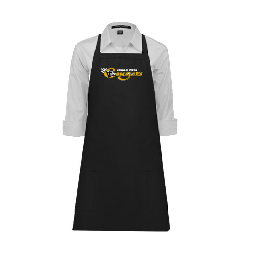 College Full Length Black Apron-Medgar Evers Cougars