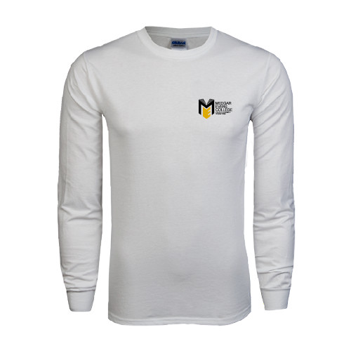 College White Long Sleeve T Shirt-Official Logo