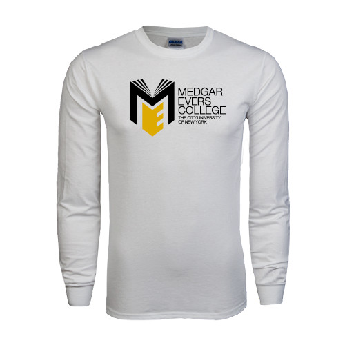 College White Long Sleeve T Shirt-Official Logo