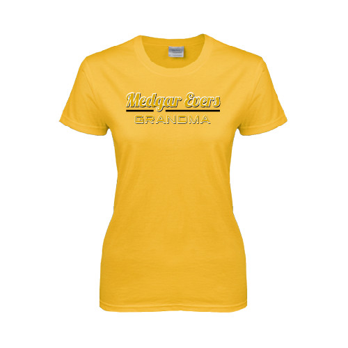 College Womens Gold Short Sleeve Tee-Grandma