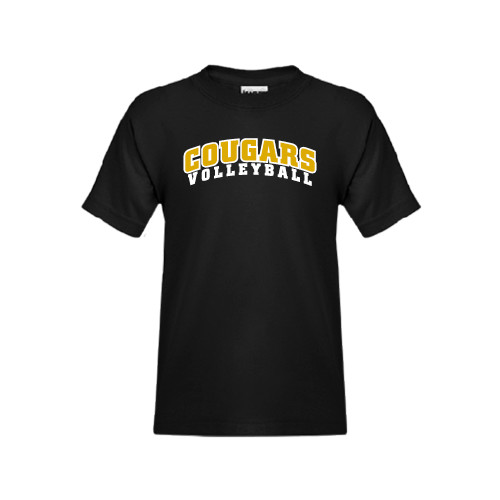 Youth Black T Shirt-Volleyball