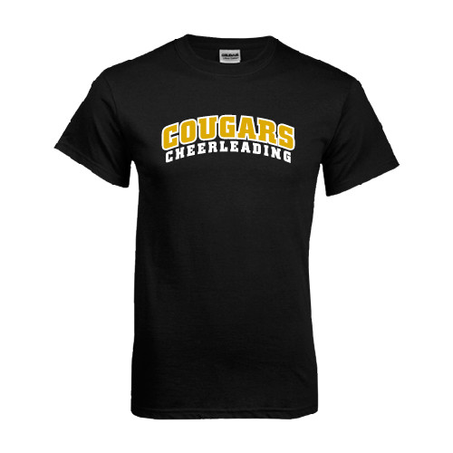 College Black T Shirt-Cheerleading