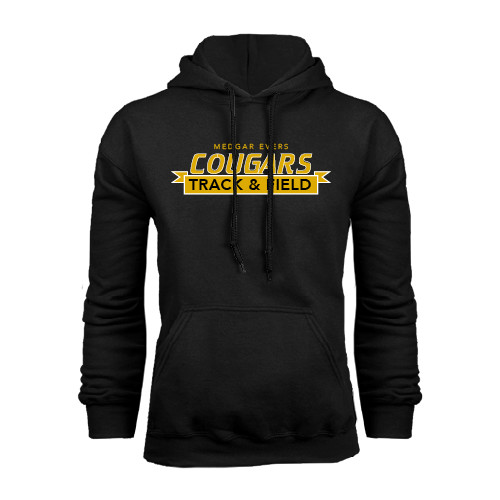 College Black Fleece Hoodie-Track and Field Design