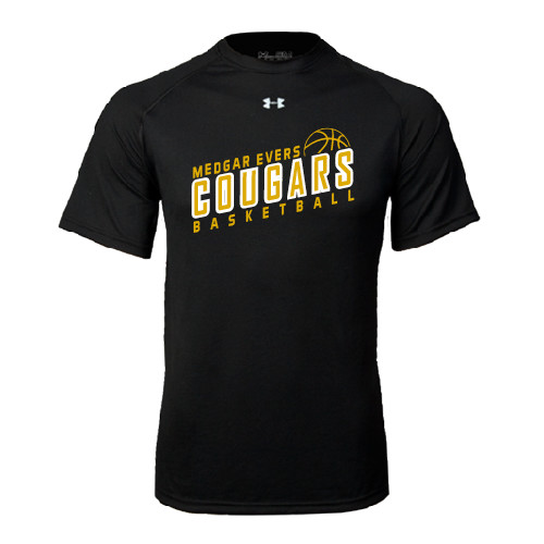 College Under Armour Black Tech Tee-Basketball Design