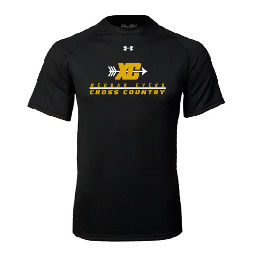 College Under Armour Black Tech Tee-Cross Country Design