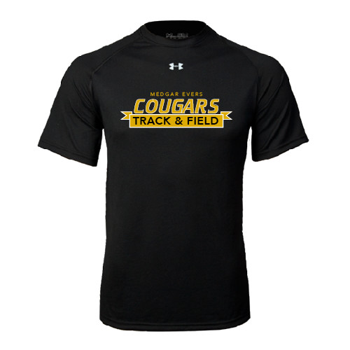 College Under Armour Black Tech Tee-Track and Field Design