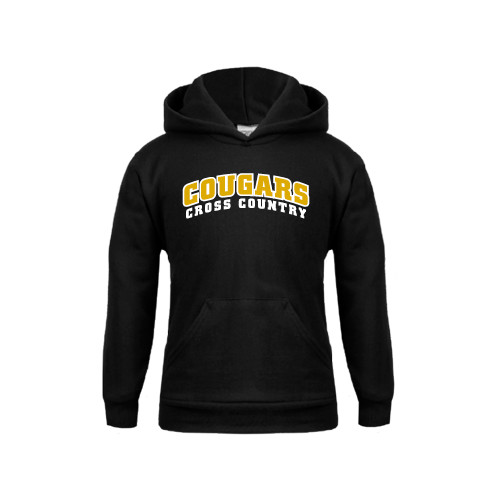 College Youth Black Fleece Hoodie-Cross Country